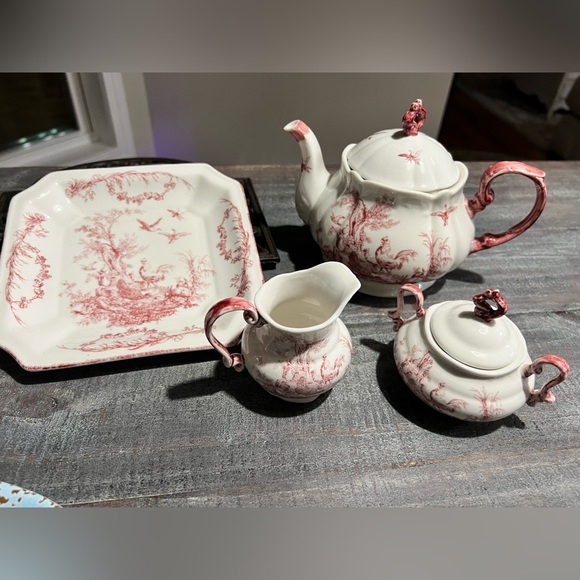 Aux au Provence tea set Red - Picture 1 of 12